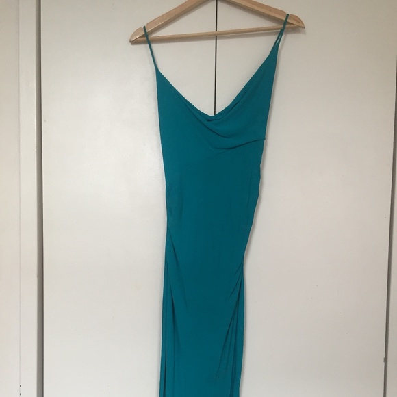 DVF Turquoise slip dress - Picture 1 of 3